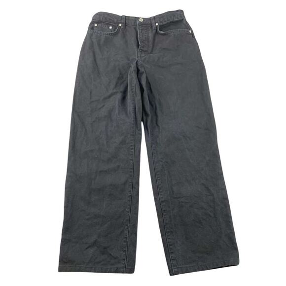 Stussy Big Ol Jeans Men W28 Black Relaxed Fit Baggy Button Fly Skateboarding - Picture 1 of 9